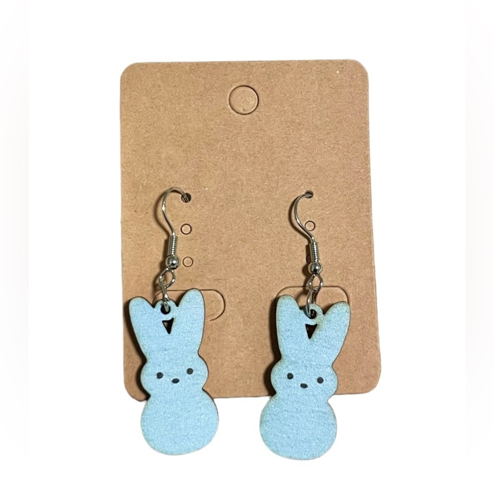 3/$25 Blue Bunny Earrings for Kids